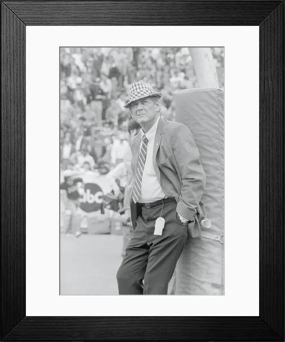 Framed Print : Paul Bryant Attending Football Game Framed Print : Paul Bryant Attending Football Game