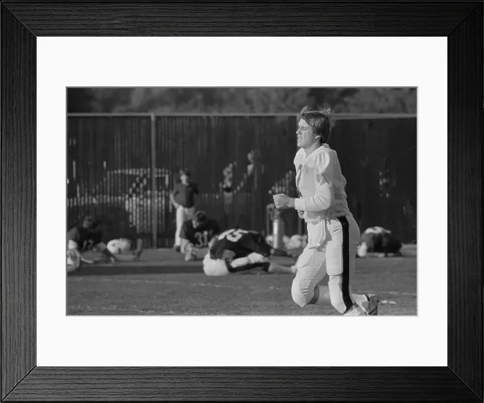 Framed Print : John Elway Running Across Field