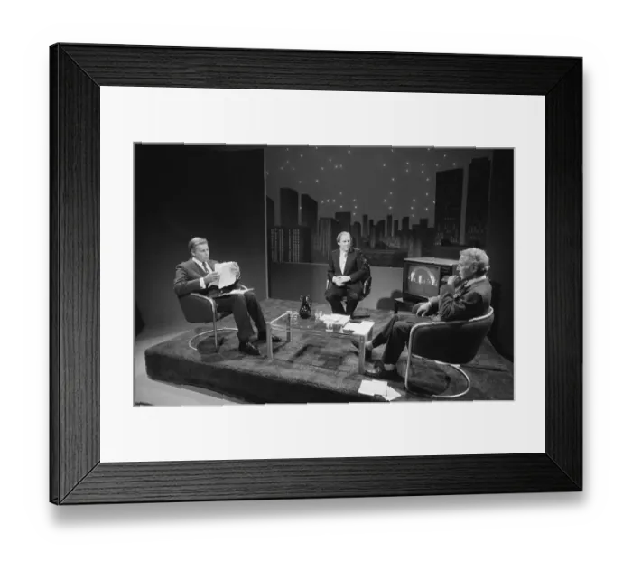 Framed Print : Charlton Heston and Paul Newman Debate Framed Print : Charlton Heston and Paul Newman Debate