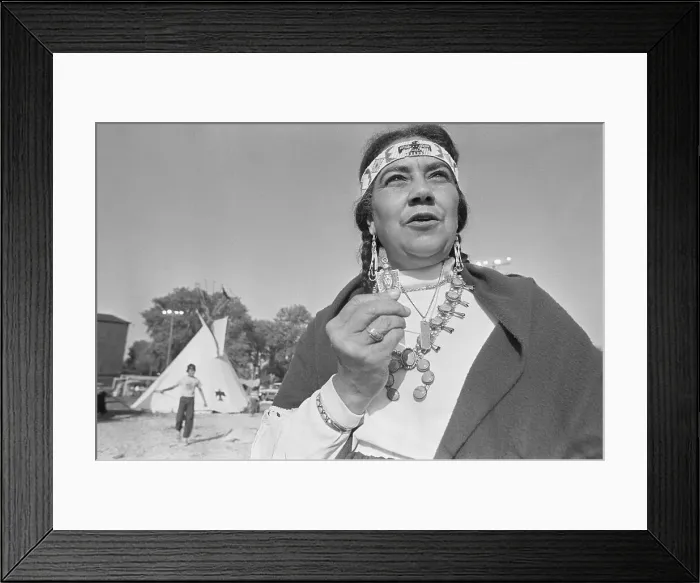 Framed Print : Cherokee Indian Holding Good Luck Charm Framed Print : Cherokee Indian Holding Good Luck Charm