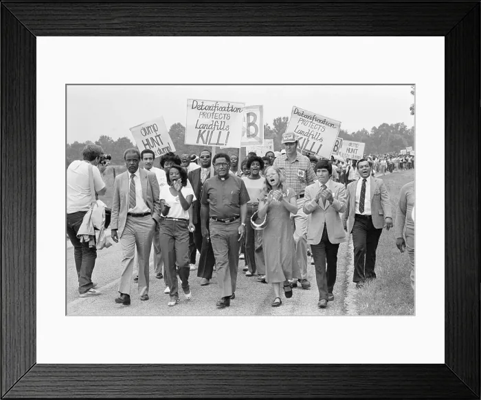 Framed Print : Protesters Marching Against Waste Dump Framed Print : Protesters Marching Against Waste Dump