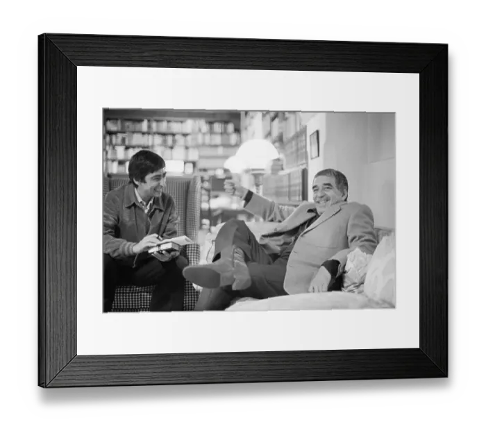 Framed Print : Gabriel Garcia Marquez Relaxing in His Home Framed Print : Gabriel Garcia Marquez Relaxing in His Home
