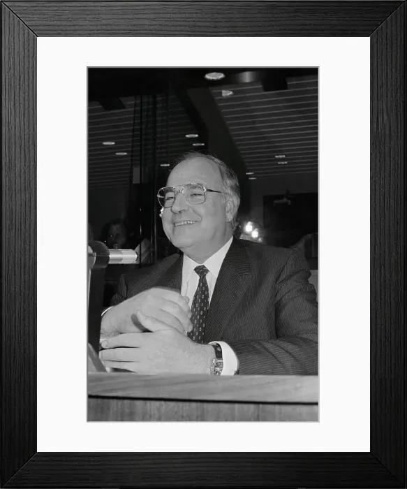 Framed Print : Portrait of Helmut Kohl