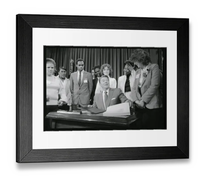 Framed Print : Ronald Reagan During Signing Ceremony Framed Print : Ronald Reagan During Signing Ceremony