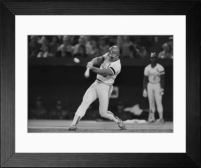 Framed Print : Cardinals Darrell Porter in World Series Action Framed Print : Cardinals Darrell Porter in World Series Action