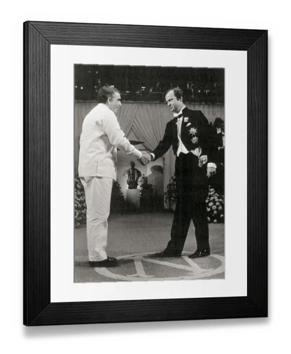 Framed Print : Gabriel Garcia Marquez Receiving Nobel Prize Framed Print : Gabriel Garcia Marquez Receiving Nobel Prize