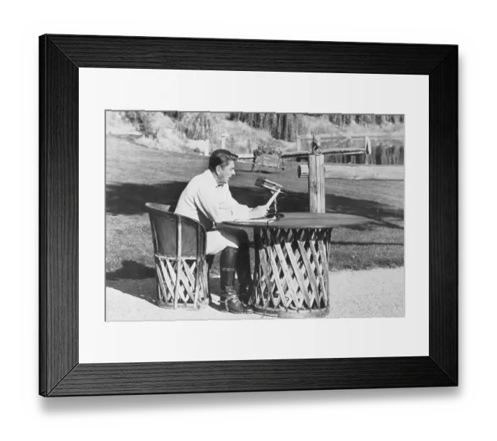 Framed Print : Ronald Reagan Making Radio Address Framed Print : Ronald Reagan Making Radio Address