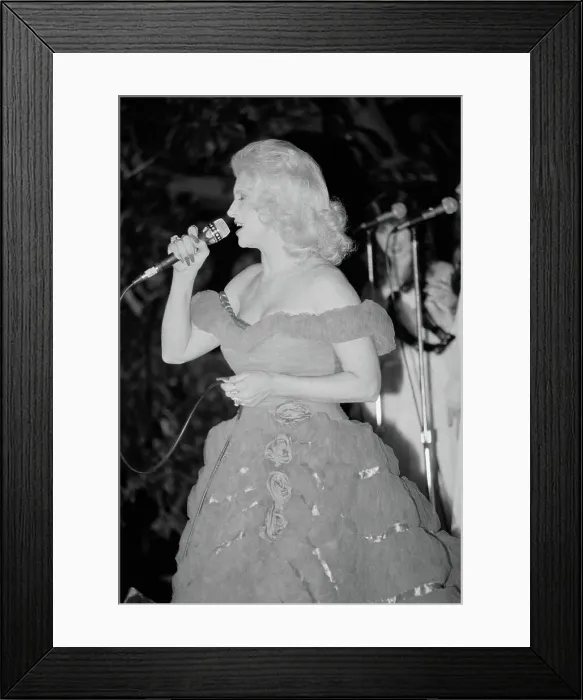 Framed Print : Tammy Wynette Singing at Barbecue Framed Print : Tammy Wynette Singing at Barbecue