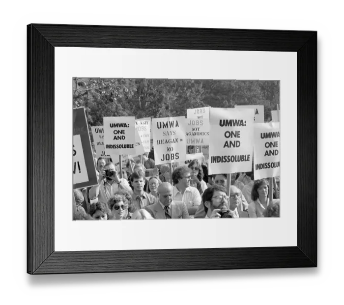 Framed Print : United Mine Workers at Protest Rally Framed Print : United Mine Workers at Protest Rally