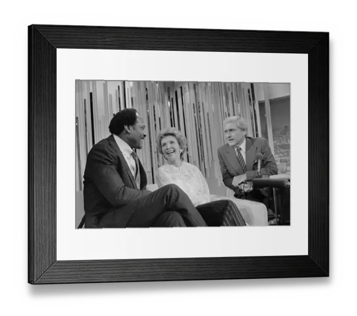 Framed Print : Nancy Reagan on Merve Griffin Show