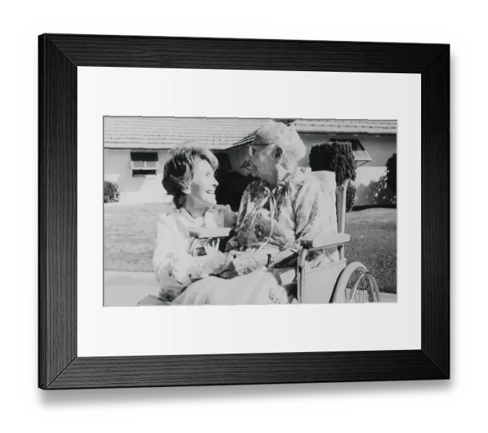 Framed Print : Nancy Reagan and Mother on Residential Lawn Framed Print : Nancy Reagan and Mother on Residential Lawn