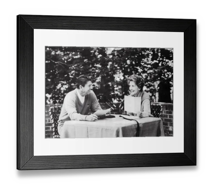 Framed Print : President and Nancy Reagan Speaking on Radio Broadcast Framed Print : President and Nancy Reagan Speaking on Radio Broadcast