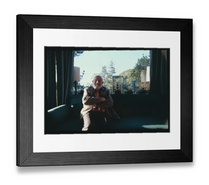 Framed Print : Photographer Ansel Adams at His Home Framed Print : Photographer Ansel Adams at His Home