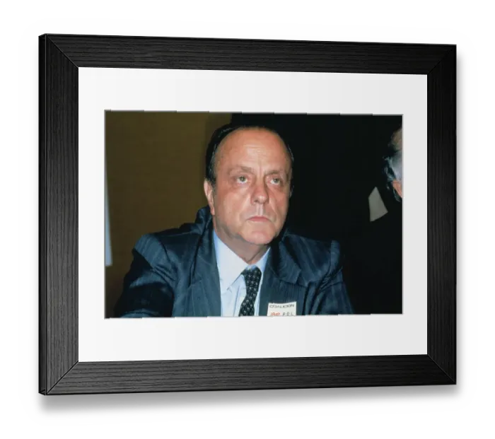 Framed Print : Manuel Fraga Iribarne in Pensive Mood Framed Print : Manuel Fraga Iribarne in Pensive Mood