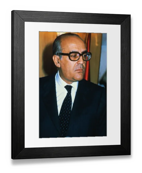 Framed Print : Leopoldo Calvo Sotelo Pausing During Campaign Framed Print : Leopoldo Calvo Sotelo Pausing During Campaign