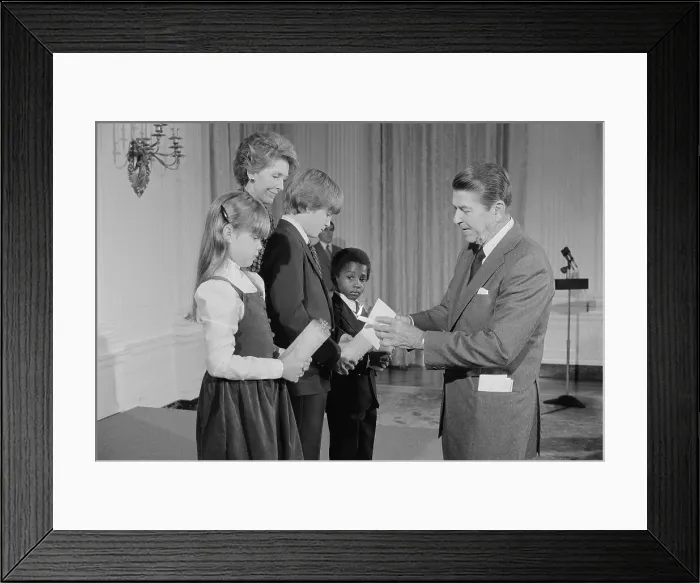 Framed Print : Ronald Reagan Lighting Candles Framed Print : Ronald Reagan Lighting Candles