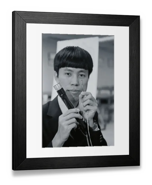 Framed Print : Cardiologist Displaying Laser Catheter Framed Print : Cardiologist Displaying Laser Catheter