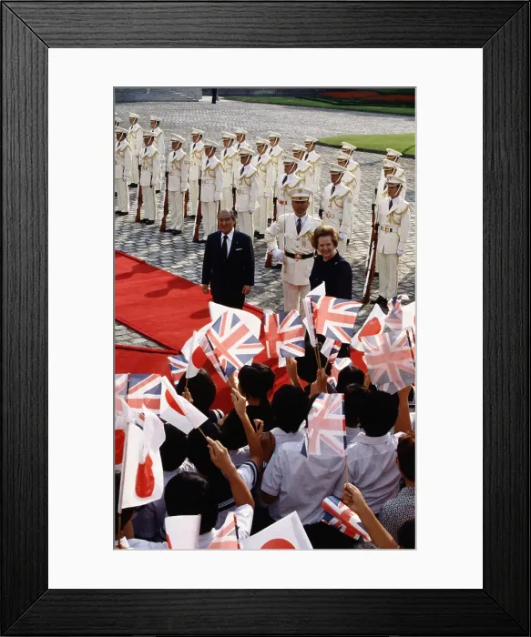Framed Print : Margaret Thatcher at Welcoming Ceremony Framed Print : Margaret Thatcher at Welcoming Ceremony