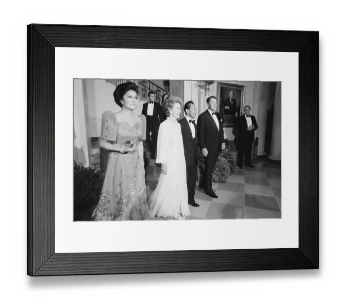 Framed Print : Reagans and Marcoses at State Dinner Framed Print : Reagans and Marcoses at State Dinner