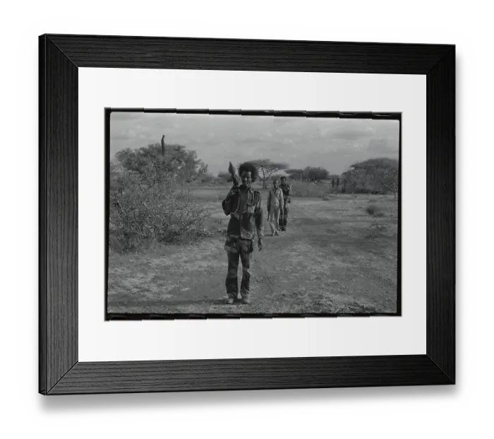 Framed Print : Somalia Soldier Standing with Weapon Framed Print : Somalia Soldier Standing with Weapon