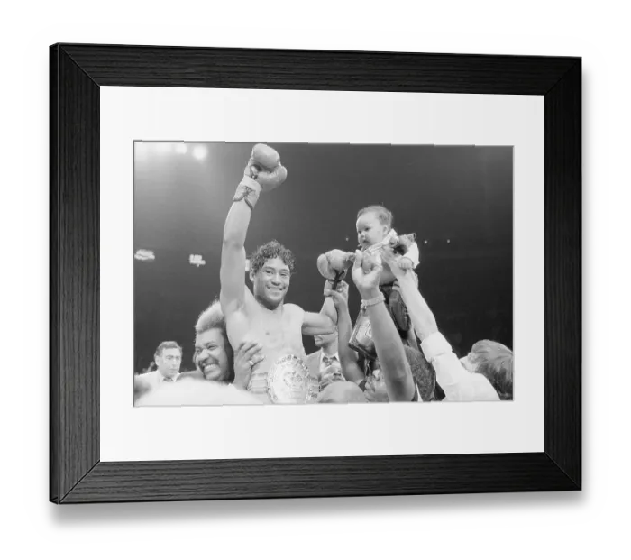 Framed Print : Juan LaPorte Celebrating with Entourage Framed Print : Juan LaPorte Celebrating with Entourage