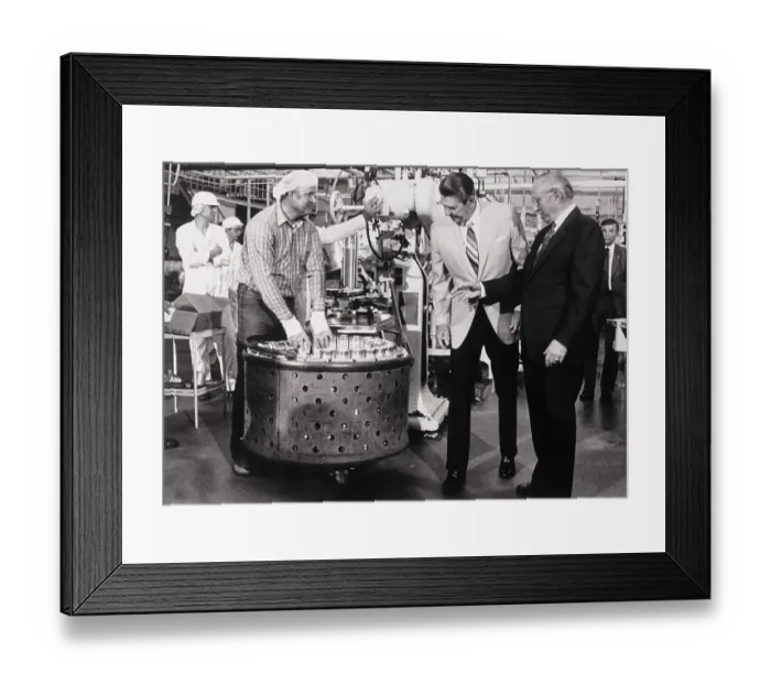 Framed Print : Ronald Reagan at Ogden Welfare Cannery