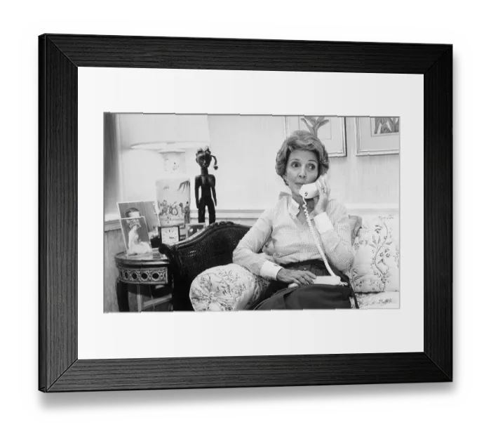 Framed Print : Nancy Reagan on the Telephone Framed Print : Nancy Reagan on the Telephone