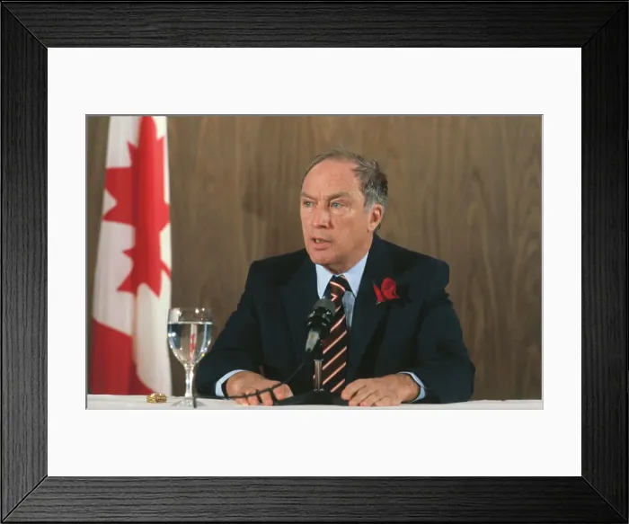 Framed Print : Canadian Prime Minister Pierre Trudeau in Meeting Framed Print : Canadian Prime Minister Pierre Trudeau in Meeting