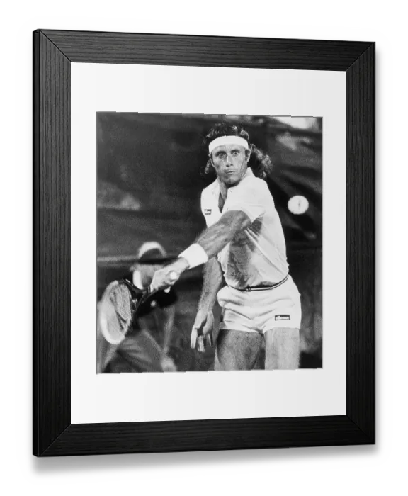 Framed Print : Action Shot of Guillermo Vilas