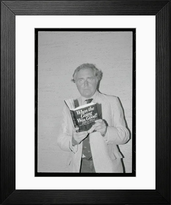 Framed Print : Jeffrey Hart Holding His Book Framed Print : Jeffrey Hart Holding His Book