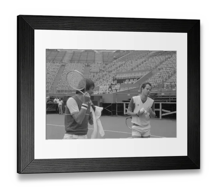Framed Print : Jimmy Connors and John McEnroe Framed Print : Jimmy Connors and John McEnroe