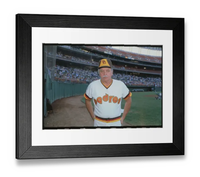 Framed Print : Portrait of Padres Dick Williams in Uniform