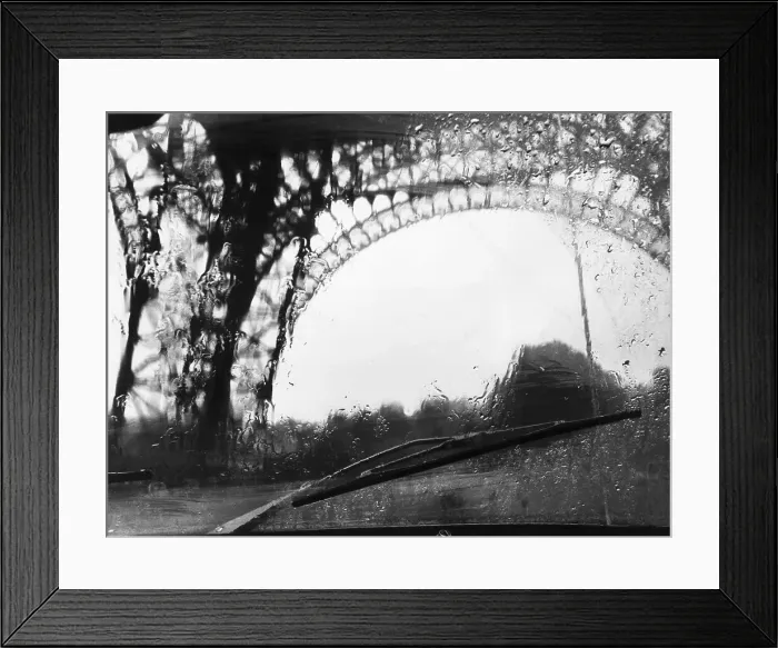 Framed Print : Distorted View of Eiffel Tower Through Windshield Framed Print : Distorted View of Eiffel Tower Through Windshield