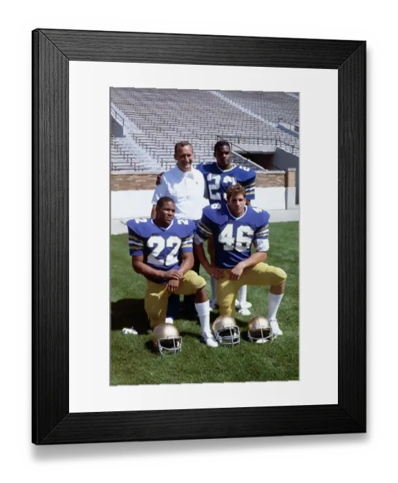 Framed Print : Head Coach and Tri-Captains of Notre Dame Football Team Framed Print : Head Coach and Tri-Captains of Notre Dame Football Team