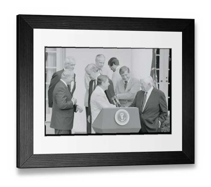 Framed Print : Ronald Reagan Shaking Hands Framed Print : Ronald Reagan Shaking Hands