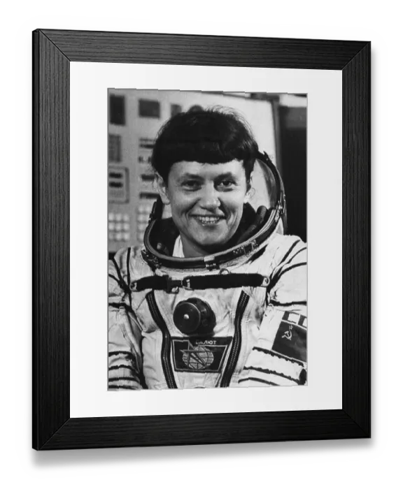 Framed Print : Svetlana Savitskaya Wearing a Space Suit Framed Print : Svetlana Savitskaya Wearing a Space Suit