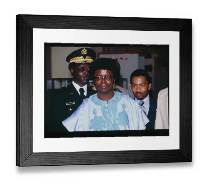 Framed Print : Samuel Doe While Visiting Mayor Marion Barry Framed Print : Samuel Doe While Visiting Mayor Marion Barry