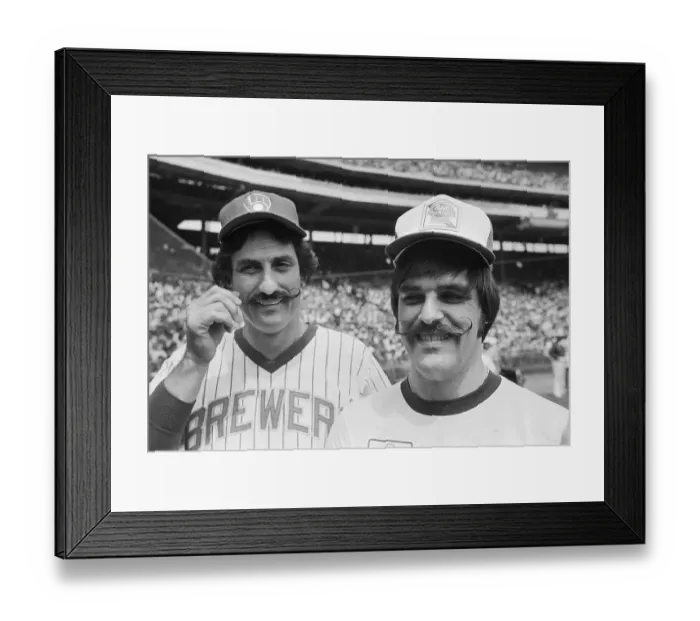 Framed Print : Jerry Mlodzik and Rollie Fingers Smiling