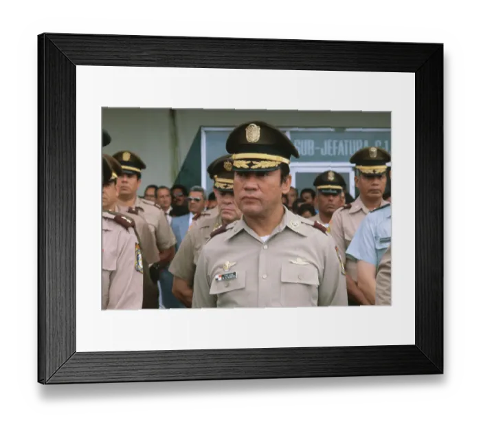 Framed Print : Manuel Noriega Standing at Attention Framed Print : Manuel Noriega Standing at Attention