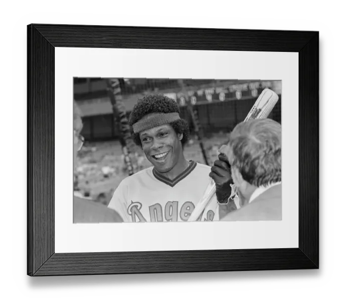 Framed Print : Baseball Player Rod Carew Holding Bat Framed Print : Baseball Player Rod Carew Holding Bat