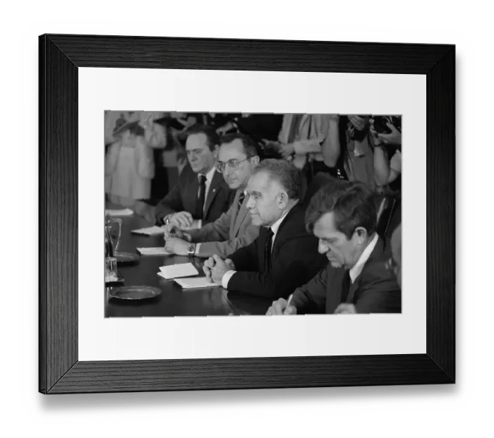 Framed Print : President Reagan Meeting with Government Officials Framed Print : President Reagan Meeting with Government Officials