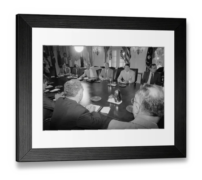 Framed Print : President Reagan Meeting with Government Officials Framed Print : President Reagan Meeting with Government Officials