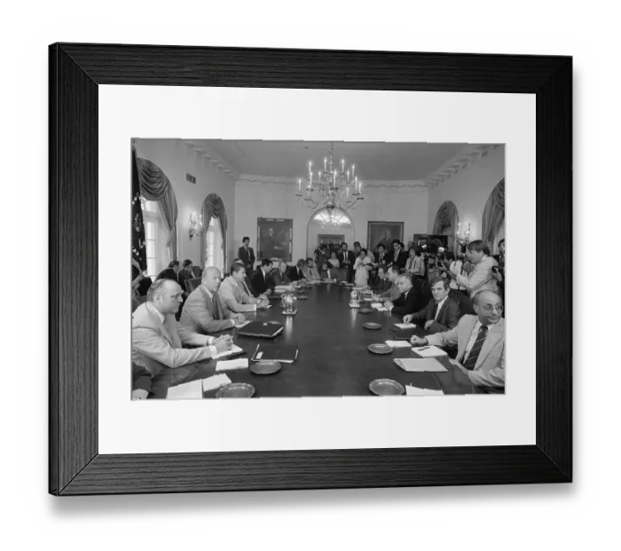Framed Print : President Reagan Meeting with Government Officials Framed Print : President Reagan Meeting with Government Officials