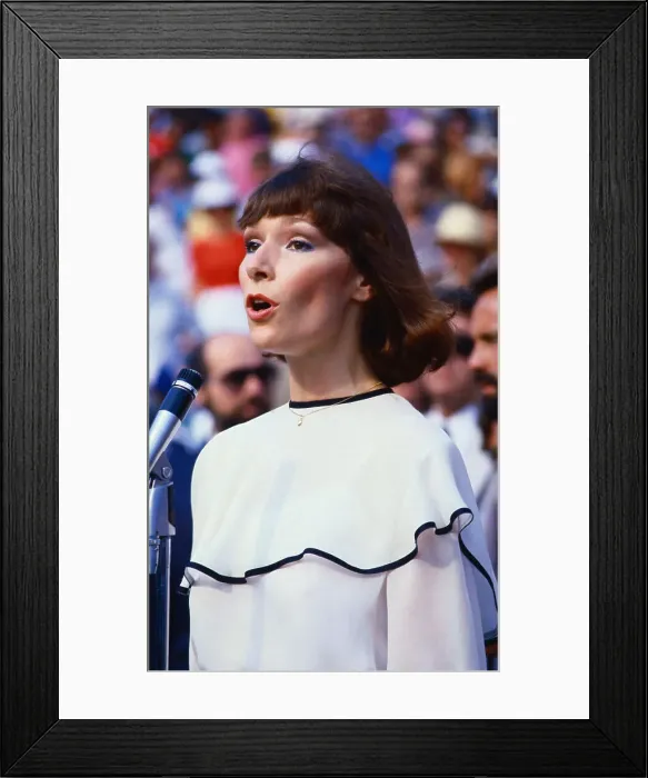Framed Print : Nancy Ackers Singing National Anthem Framed Print : Nancy Ackers Singing National Anthem
