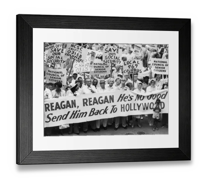 Framed Print : Protesters Participating in a Demonstration