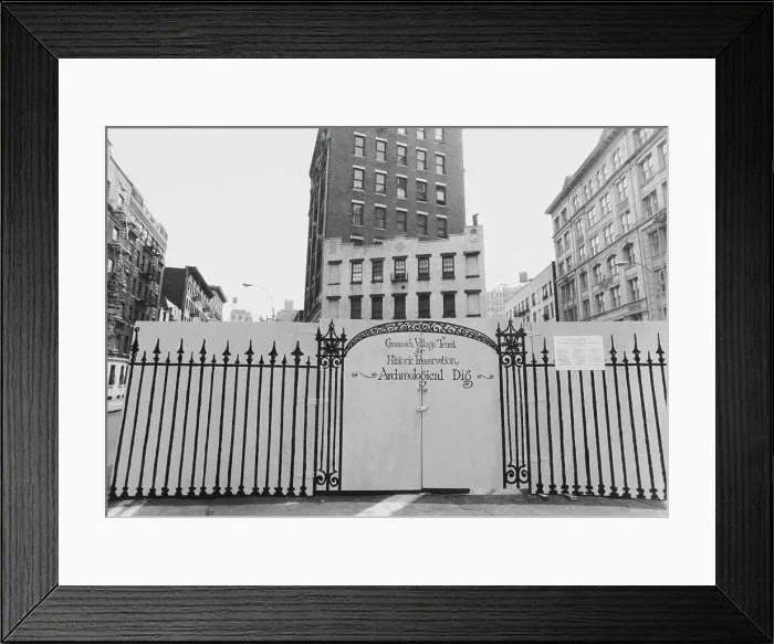 Framed Print : Greenwich Village Trust Archaeological Dig, 1982 Framed Print : Greenwich Village Trust Archaeological Dig, 1982