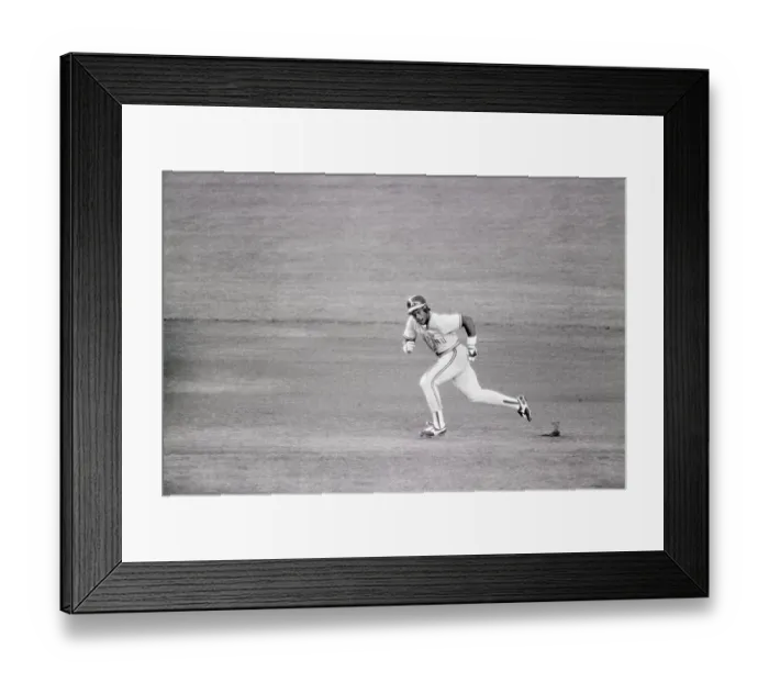 Framed Print : Rickey Henderson Stealing Base Framed Print : Rickey Henderson Stealing Base