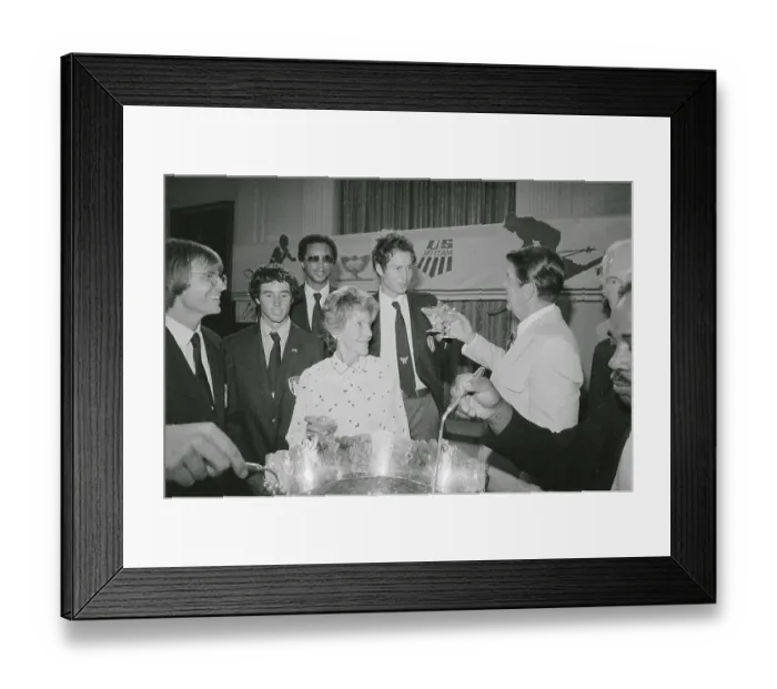 Framed Print : Ronald Reagan and John McEnroe Toasting