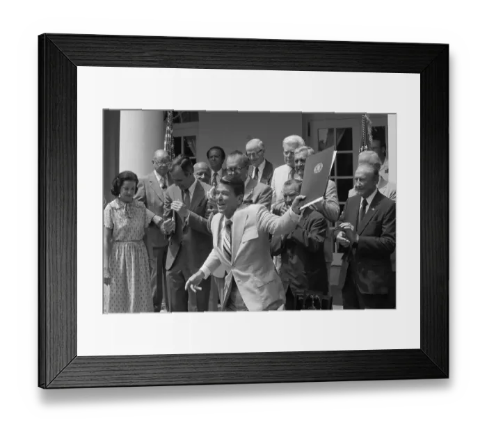 Framed Print : Ronald Reagan Holding a Proclamation
