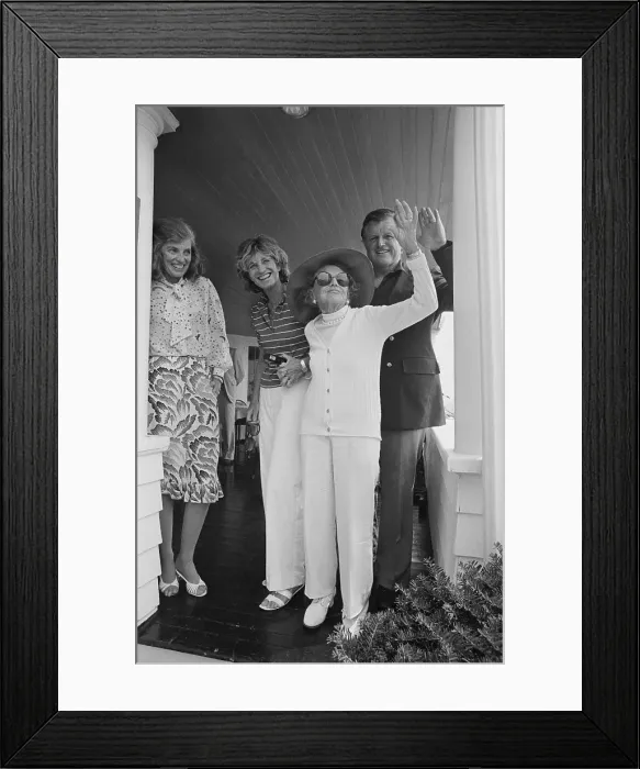 Framed Print : Rose Kennedy Waves Amongst Family Framed Print : Rose Kennedy Waves Amongst Family